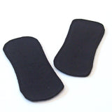 Reusable Cloth ULTRATHIN lay-in wingless pantyliners - Set of 2 solid BLACK cotton flannel