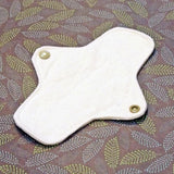 ORGANIC Reusable Cloth winged ULTRATHIN Pantyliner -Unbleached, Organic Cotton flannel top