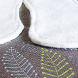 Reusable Cloth ULTRATHIN lay-in wingless pantyliners - Set of 2 unbleached ORGANIC cotton flannel