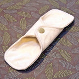 ORGANIC Various Sized Reusable Cloth winged ULTRATHIN Pantyliner - 2 Layer Unbleached, Undyed Organic Cotton flannel top