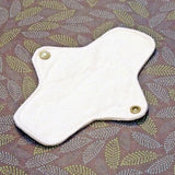 ORGANIC Various Sized Reusable Cloth winged ULTRATHIN Pantyliner - 2 Layer Unbleached, Undyed Organic Cotton flannel top