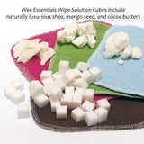 Vegan Cloth wipe solution cubes - your choice of scent and dyed/undyed soap bits - natural, vegan, phthlatate and detergent free - 5 ounces