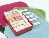 Cloth Wipe Bit Wipe Solution Cubes sampler (red box) -vegan, phthlate and paraben-free - Choose your own scents