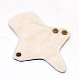 Organic ULTRATHIN Reusable Cloth Pad 7 inch Adjustable Thong liner - 2 Layers of Unbleached, Undyed Cotton flannel top