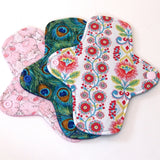 10 Reusable Washable cloth pantyliners or thong liners MADE TO ORDER in your choice of fabrics