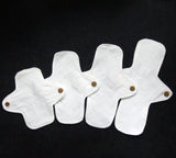 ORGANIC Various Sized Reusable Cloth winged ULTRATHIN Pantyliner - 2 Layer Unbleached, Undyed Organic Cotton flannel top