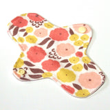 ORGANIC 7 inch Reusable Cloth winged ULTRATHIN Pantyliner - Cotton flannel top - Cloud 9 Cottonflower Pink