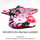 7 inch Reusable Cloth winged ULTRATHIN Pantyliner - Cotton flannel top - Rainbow Tie Dye