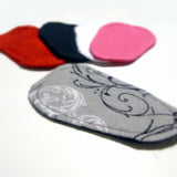 Reusable Cloth ULTRATHIN lay-in wingless pantyliners - Assorted set of 5 in Cotton Flannel