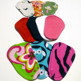 Reusable Cloth ULTRATHIN lay-in wingless pantyliners - Assorted set of 10 in Cotton Flannel