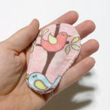 Reusable Cloth ULTRATHIN lay-in wingless pantyliners - Set of 2 unbleached ORGANIC cotton flannel