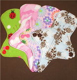 10 Reusable Washable cloth pantyliners or thong liners MADE TO ORDER in your choice of fabrics
