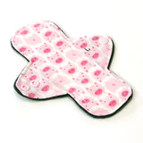 Reusable Cloth Menstrual pad - 7 inch - LIGHT flow - reusable cloth pantyliner - bamboo core - Windpro - ORGANIC cotton flannel top - Pigs