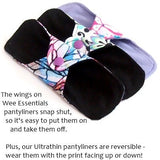Choose your Length - ONE Reusable Cloth winged ULTRATHIN Pantyliner - Quilter's Cotton Top