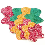 Starter Set of Reusable Cloth Menstrual Pads - Heavy White Fleece Water Barrier - Quilter's Cotton Top - Batiks
