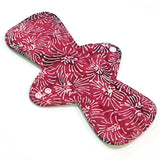 Starter Set of Reusable Cloth Menstrual Pads - Heavy White Fleece Water Barrier - Quilter's Cotton Top - Batiks
