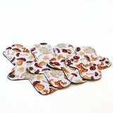 Choose your Length - ONE Reusable Cloth winged ULTRATHIN Pantyliner - Quilter's Cotton Top - Mushrooms
