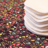 Wee Wipes - ORGANIC Reusable Makeup Remover Cloth/Face Scrubbies in Bamboo Velour - set of 10