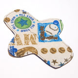 7" Reusable Cloth winged ULTRATHIN Pantyliner - Cotton flannel top