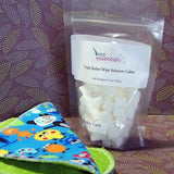 Vegan Cloth wipe solution cubes - your choice of scent and dyed/undyed soap bits - natural, vegan, phthlatate and detergent free - 5 ounces