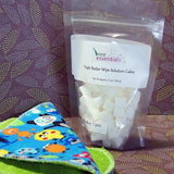 Cloth wipe solution cubes - your choice of scent and dyed/undyed soap bits - natural, vegan, phthlatate and detergent free - 5 ounces