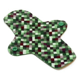 Reusable Cloth winged ULTRATHIN Pantyliner - 8 Inch in "Creeper" - Cotton Flannel top