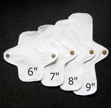 ORGANIC Reusable Cloth winged ULTRATHIN Pantyliner - 6 Inch Organic Cotton flannel top - Blue Snails