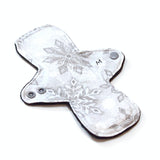 Cloth Menstrual pad- Reusable 8 inch MODERATE flow pad - Windpro - cotton flannel - Blizzard