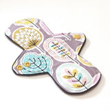 Cloth Menstrual pad- Reusable 8 inch MODERATE flow pad - Windpro - cotton flannel - Pastel Trees