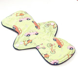 11" MODERATE Flow - Reusable cloth menstrual pad - Windpro - Quilter's Cotton Top in Bikes and Bugs