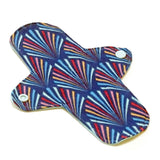 Reusable Cloth winged ULTRATHIN Pantyliner - 8 Inch in "Art Nouveaux" - Cotton Flannel top