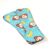 Reusable Cloth ULTRATHIN lay-in wingless pantyliners - 8" Monkey