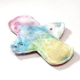 MODERATE flow Reusable Cloth Menstrual pad - 7 inch - hidden PUL - Pastel Polyester Minky Top