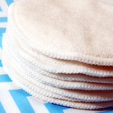 Reusable Cloth Nursing Pad Sets -Absorbent Bamboo/Organic Cotton Terry with fleece backing