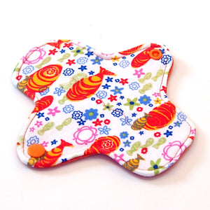 6 inch Reusable Cloth winged ULTRATHIN Pantyliner - Koi Fish Cotton Knit Fabric