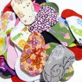 Reusable Cloth ULTRATHIN lay-in wingless pantyliners - Assorted set in Cotton Flannel