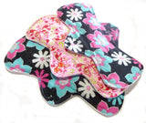 MADE TO ORDER - Reusable Cloth Menstrual pads- set of three 11 inch pads - choose your fabric and absorbency