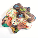 MADE TO ORDER - Reusable Cloth Menstrual pads- set of three 9 inch pads - choose your fabric and absorbency